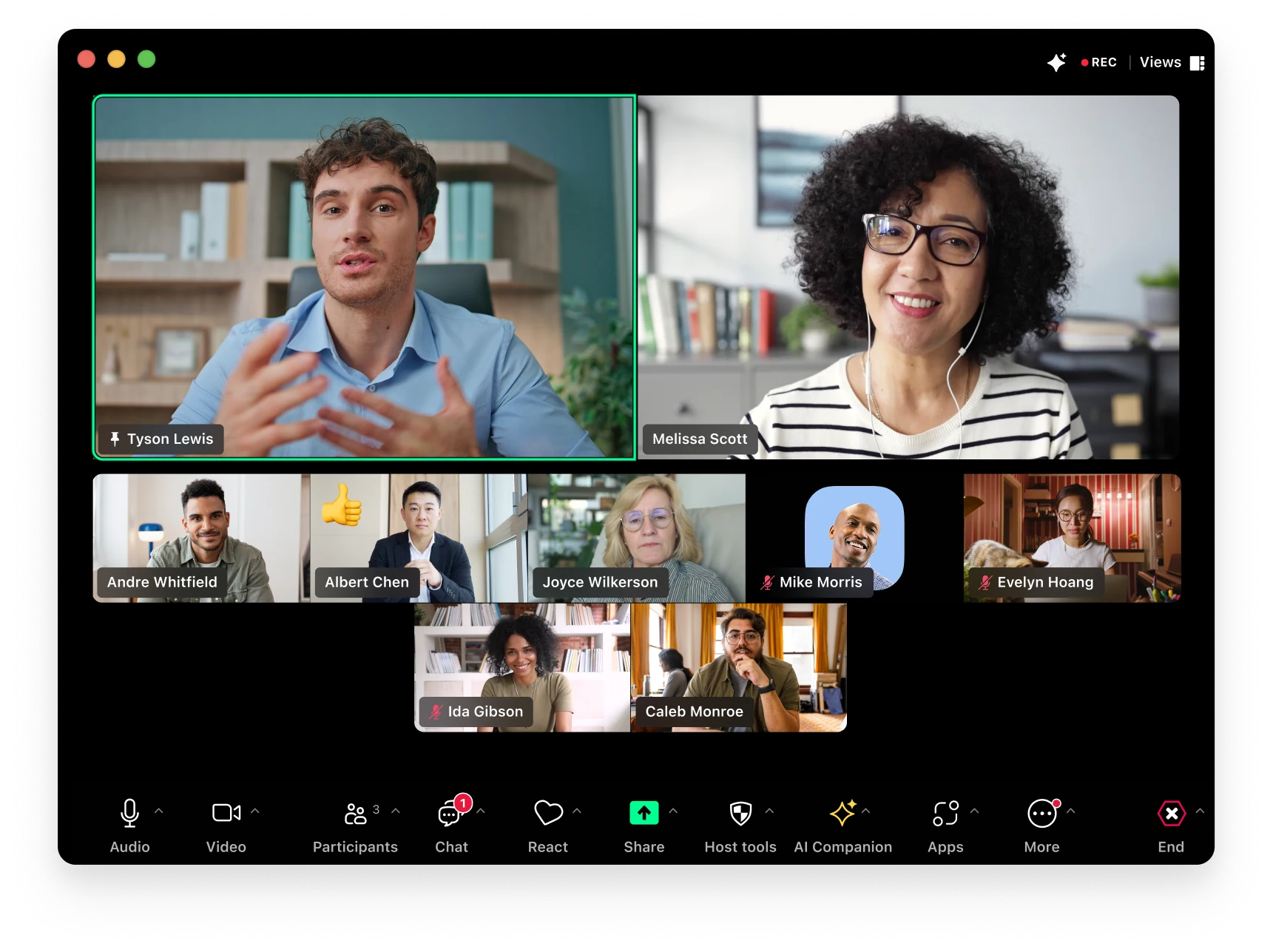 In-meeting video and AI assistance